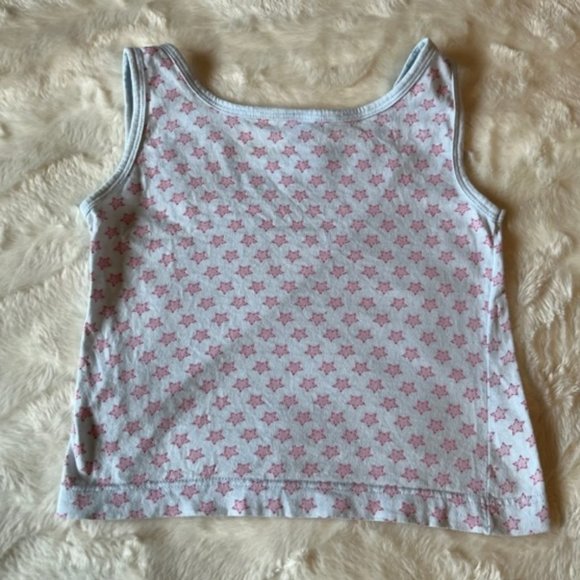 2/$25 Kloz Tanks Tops Pink Floral and Blue with Stars Girls Size 4/5 - Picture 5 of 13
